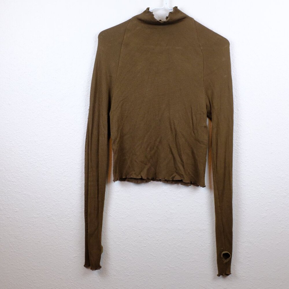 Womens free people movement long sleeve mockneck medium large